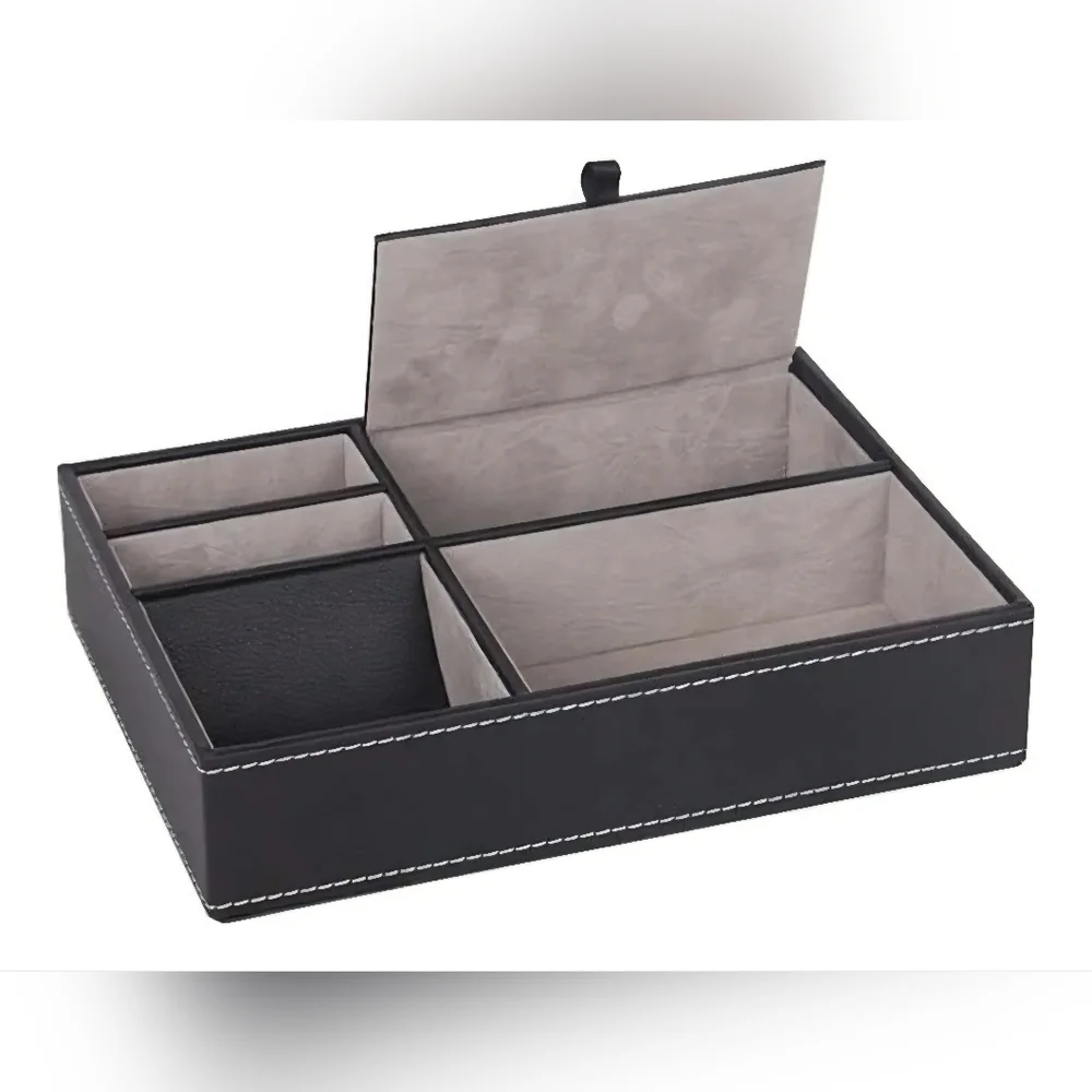 Grandstar Organizer Men's Valet Desk Dresser Storage Box